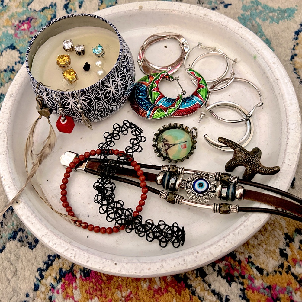 Random jewelry, All of the hoops are real sterling silver.